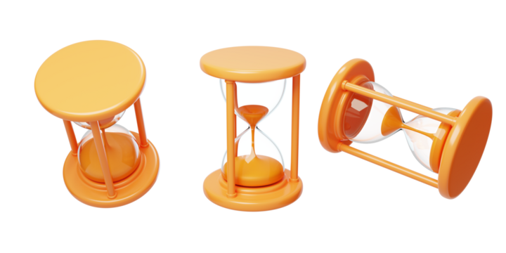 Time countdown management Time hourglass 3D