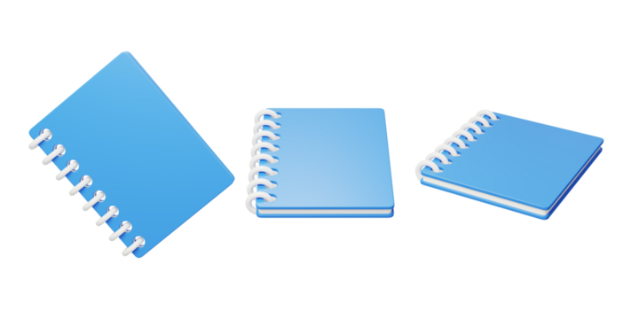 Office, study, student notebook 3D