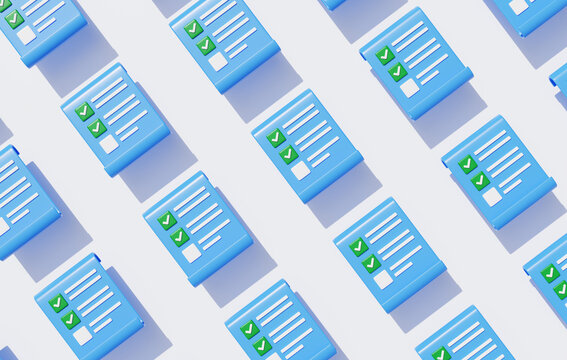 List Task Record Check Order Organization 3D