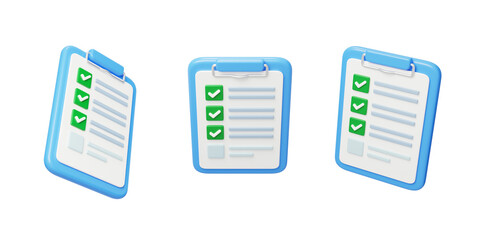 List Task Record Check Order Organization 3D