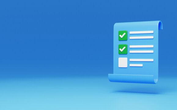 List Task Record Check Order Organization 3D