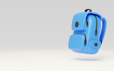 Naklejka premium Student schoolbag backpack essential 3D for school