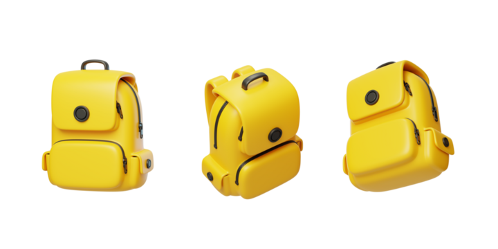 Student schoolbag backpack essential 3D for school