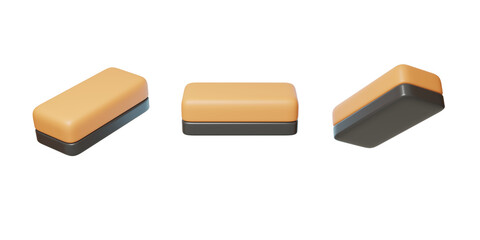 Classroom teaching blackboard eraser 3D