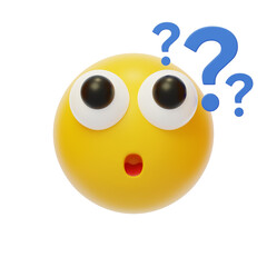 Question Emoji Social Emotion Response 3D