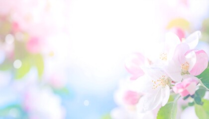 Pastel spring floral bokeh