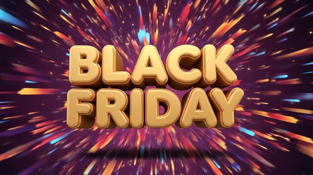 Black Friday sale celebration with colorful explosion