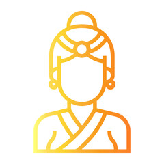 ethnic Line Gradient Icon