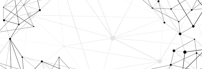 Network Polygonal Connect Lines and Dots Background Design