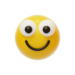 Smile emoji Social Emotion Response 3D