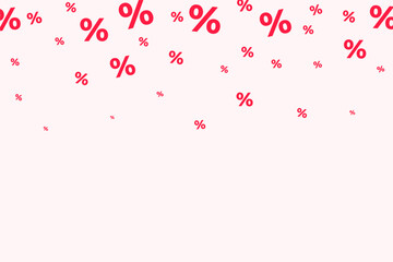 modern percentage icon pattern background for economic analysis