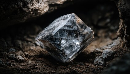 Crystal gem in a cave