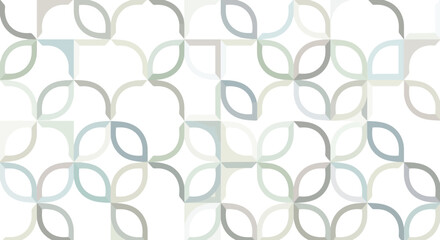 Seamless Geometric Pattern with Interlocking Shapes in Pastel Colors for Textile Design, Wallpaper, and Creative Projects Requiring Elegant and Modern Backgrounds.