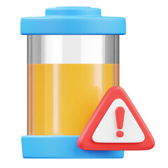 3D icon Low Power Warning Notification