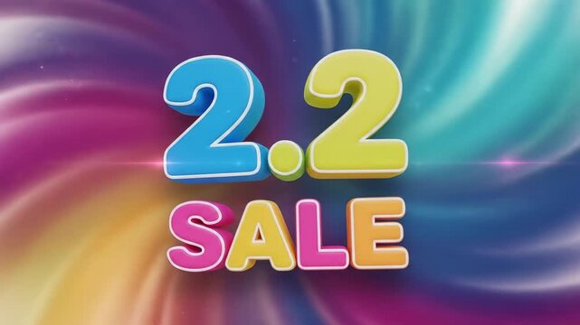Colorful Sale Announcement with Swirling Background