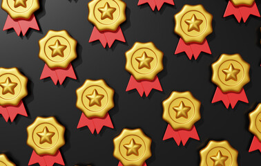 Honor Medal Champion Reward Gold Medal Claim Medal 3D