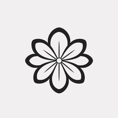 Minimalist and striking floral illustration in black and white flower silhouette