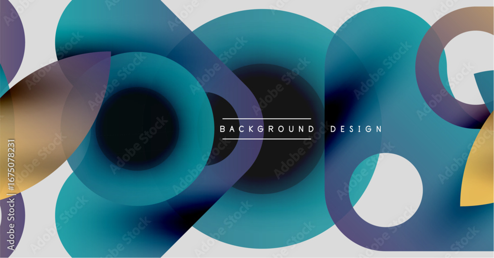 Poster abstract fluid shapes overlap, creating vibrant color gradients. modern design elements suggest dyna