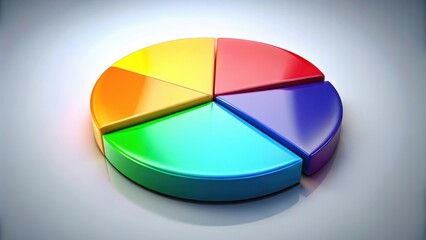 Obraz premium Pie Chart with Colorful Sections