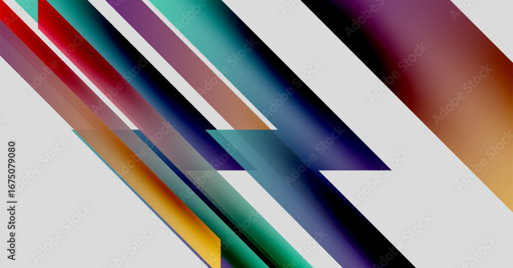 Aufkleber abstract composition featuring vibrant diagonal stripes. colors blend, creating dynamic visual effec