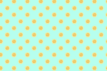 collection of lemon slices with a blue background