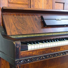 Antique Piano Interior