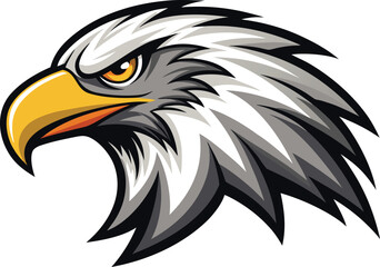 Fototapeta premium Powerful eagle head mascot symbolizing strength, freedom, and ambition for sports or business branding