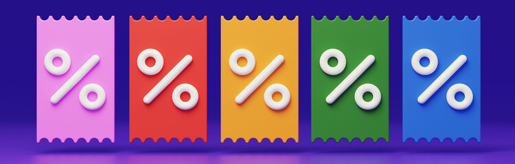 E-commerce promotions Discount coupons 3D