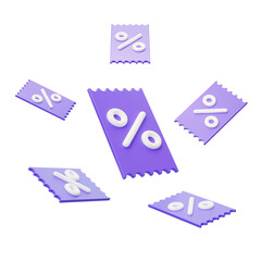 E-commerce promotions Discount coupons 3D