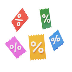 E-commerce promotions Discount coupons 3D