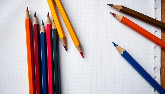 Sharpened pencils arranged on gridded graph paper,  wood,  desk