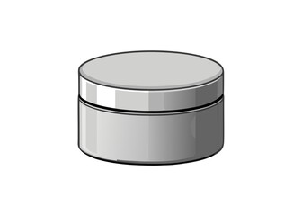 Isolated Cosmetic Cream Jar Mockup on White Background for Beauty Product Display