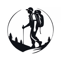 Hiking outdoor adventure logo...