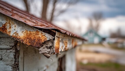 Rusted metal roof