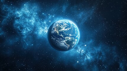 Fototapeta premium High-resolution_cinematic shot of glowing Earth