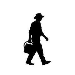 silhouette of a cowboy