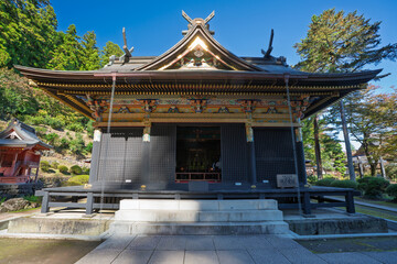 秋の波己曽神社　群馬県富岡市