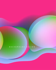 Abstract fluid shapes blend, creating vibrant colorful background. Soft gradients, smooth transitions define modern design.