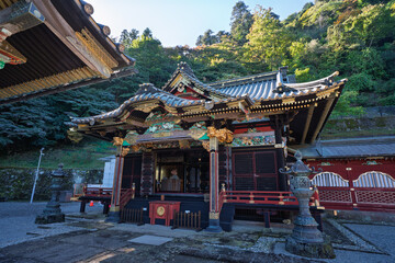 秋の妙義神社 拝殿　群馬県富岡市