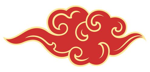 japanese cloud traditional style element decorate chinese korean thai tibetan japanese cloudscape concept calligraphy line