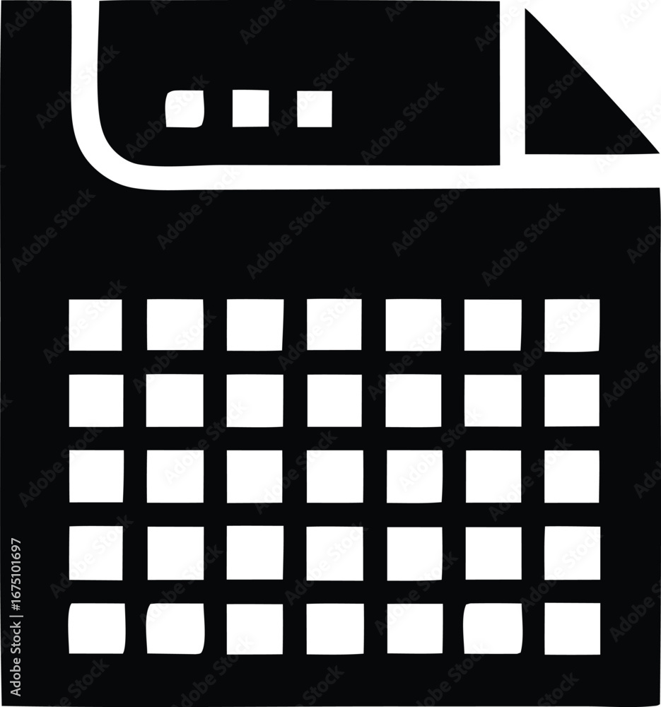 Poster calendar icon represents dates appointments scheduling planning organization time management events 