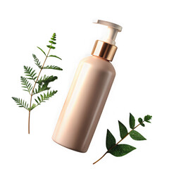 set of cosmetic bottles