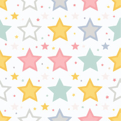 Obraz premium Pastel Star Pattern Background