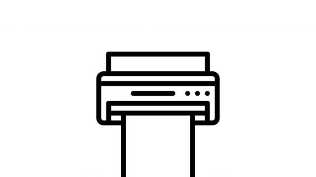 printer minimalist stroke animation