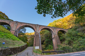 秋の碓氷峠 めがね橋　群馬県安中市