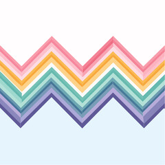 Obraz premium Colorful Pastel Zigzag Pattern Background