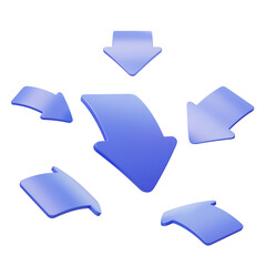 Arrow down down Low discount down 3D