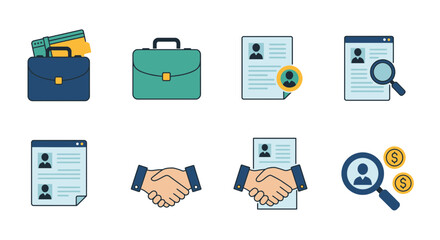 Job opportunities and career advancement, a journey of professional growth, icon