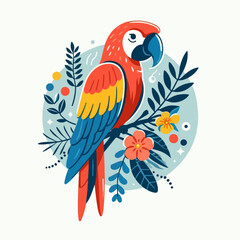 colorful parrot illustration 