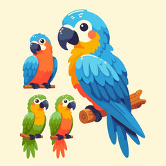 colorful parrot illustration